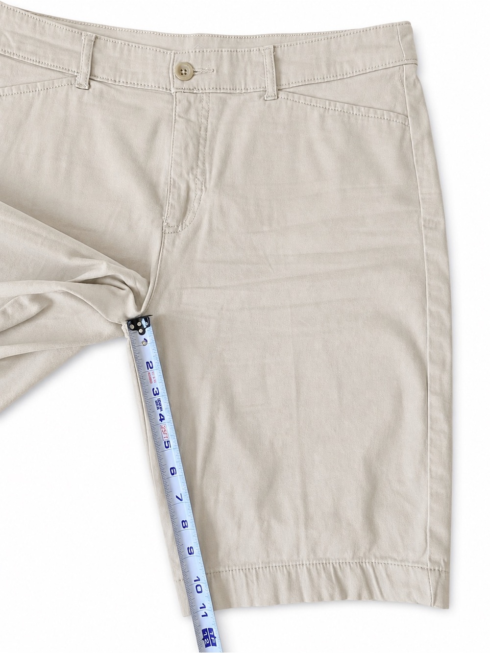 St. John's Bay Women’s Light Khaki Bermuda Shorts 14 - Picture 4 of 7